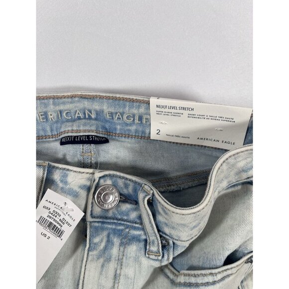 AMERICAN EAGLE SUPER HI-RISE SHORTIE WOMEN'S SHORTS SIZE 2 NWT - Picture 4 of 7